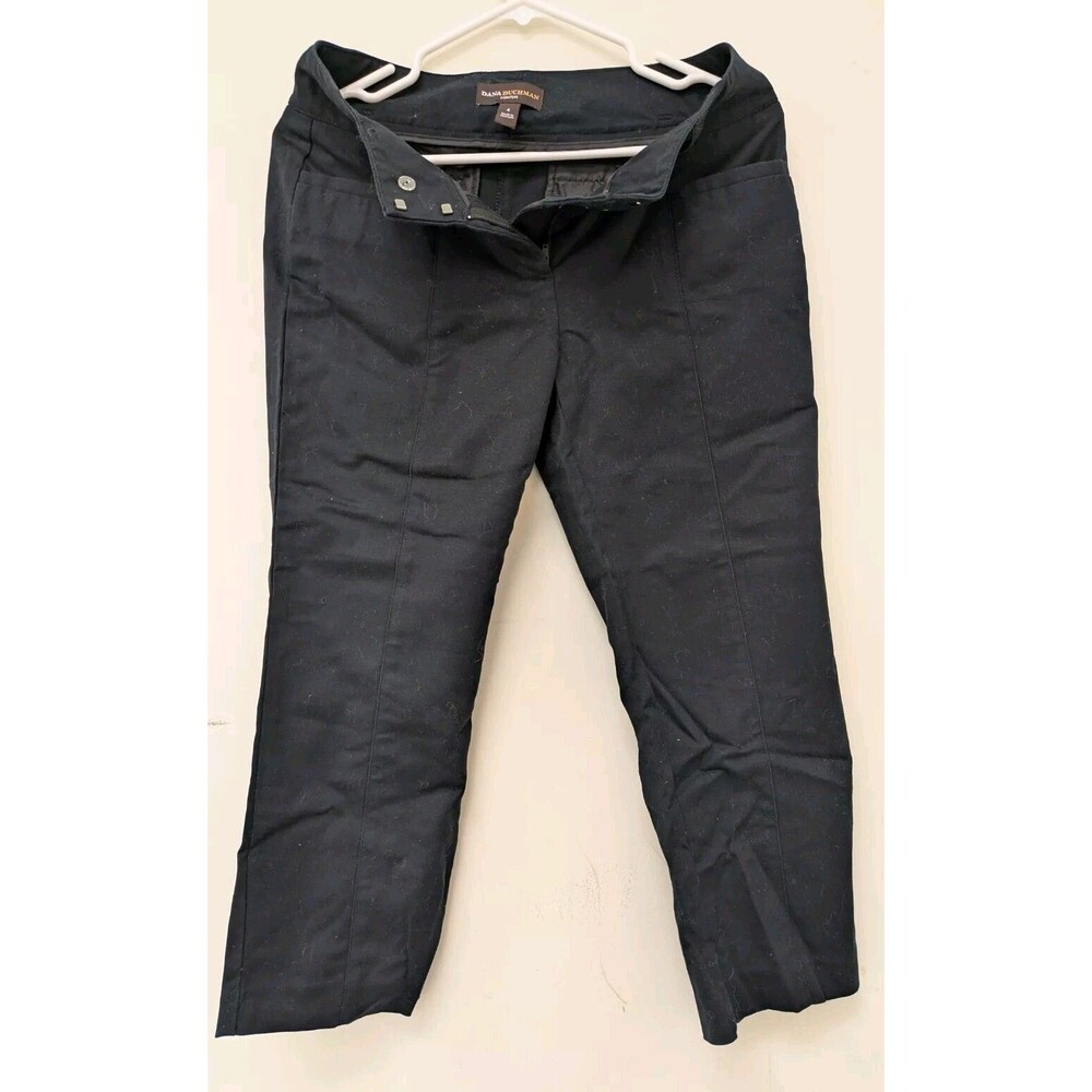 Dana Buchman Black Stretch Straight Leg Dress Pants Women's Size 4 Mid Rise